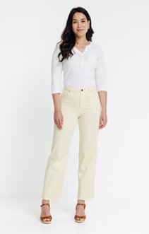 Pantalon large en denim pastel
