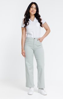 PANTALON COUPE LARGE EN DENIM PASTEL