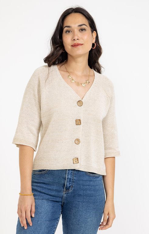 Cardigan manches pagode