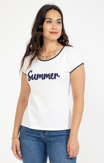 Tee-shirt imprimé Summer col rond
