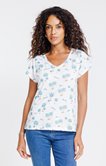 Tee-shirt imprimé manhces courtes