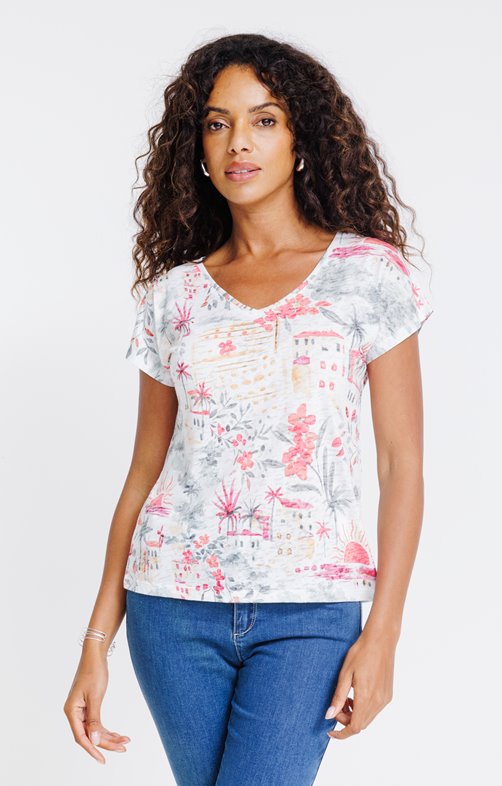 Tee-shirt imprimé manches courtes