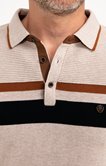 Pull col polo rayé Stripe