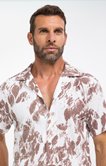 Chemise manches courtes Crep Flower