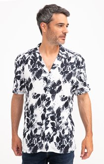 Chemise manches courtes Crep Flower