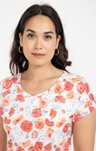 TEE-SHIRT IMPRIME FLEURS