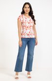 TEE-SHIRT IMPRIME FLEURS