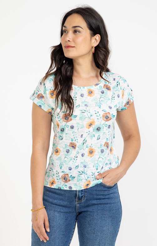 Tee-shirt imprimé fleurs