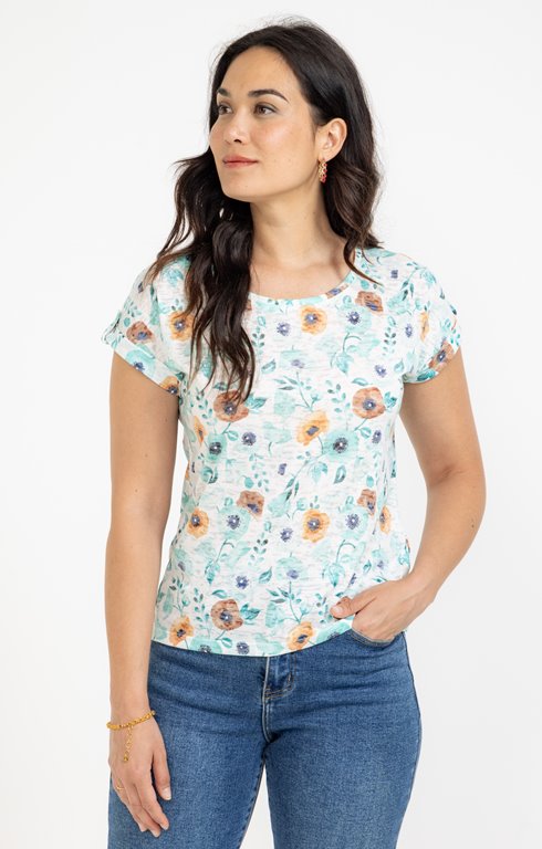 Tee-shirt imprimé fleurs