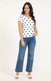 TEE-SHIRT MANCHES COURTES MOTIFS POIS
