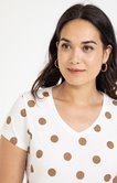 TEE-SHIRT MANCHES COURTES MOTIFS POIS