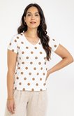 TEE-SHIRT MANCHES COURTES MOTIFS POIS