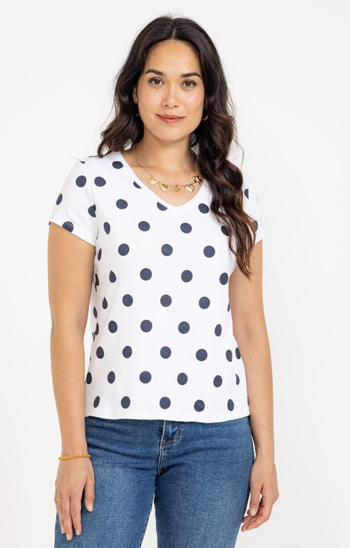 Tee-shirt manches courtes à pois