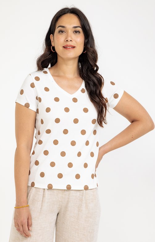 Tee-shirt manches courtes à pois