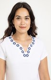Tee-shirt  avec broderie et strass