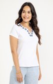 Tee-shirt  avec broderie et strass