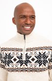Pull col montant jacquard Flocon