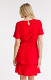 Robe unie à volants
