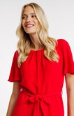Robe unie à volants