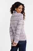 Pull rayé maille brillante