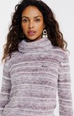 Pull rayé maille brillante