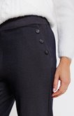 Tregging coupe large bouton fantaisie