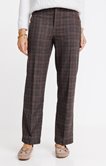 Pantalon coupe large à carreaux