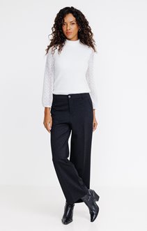 Pantacourt maille faux uni