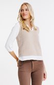 Pull 2EN1 col chemise