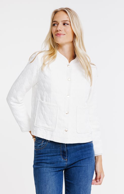 Veste teddy en jacquard