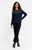 Pull détails perles et sequins