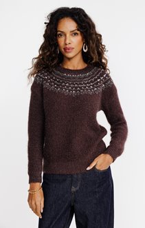 Pull détails perles et sequins
