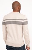 Pull col rond rayé bicolore