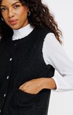 Gilet sans manches tissu bouclette