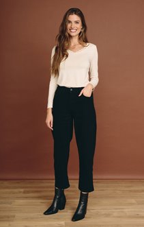Panalon denim noir coupe barrel