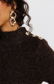 Robe pull avec boutons fantaisie