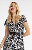 Robe cache-coeur avec ceinture rafia
