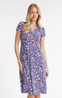 Robe patineuse en maille imprimée