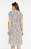 Robe chemise avec ceinture rafia