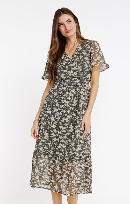 Robe longue cache-coeur