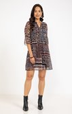 Robe courte col mao