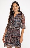 Robe courte col mao