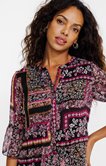 Robe courte col mao