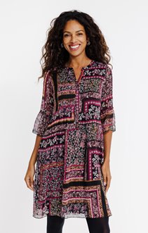 Robe courte col mao