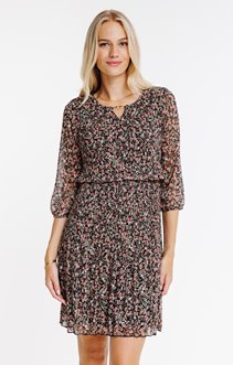 Robe plissée imprimée