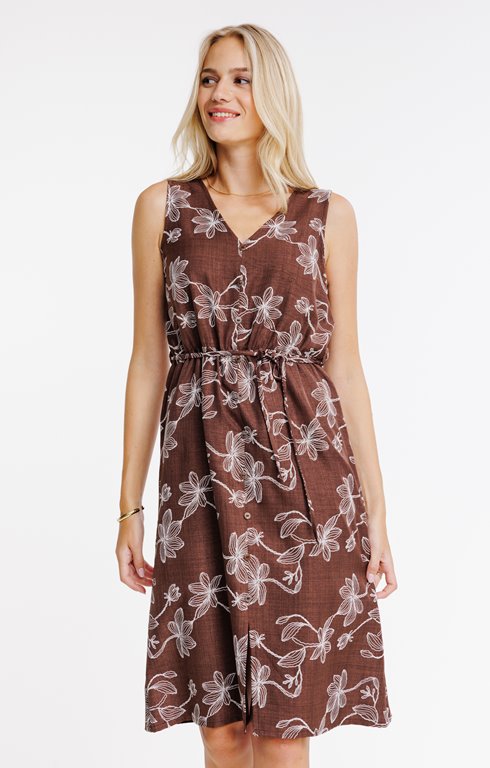 Robe midi imprimée