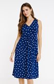 Robe midi à pois