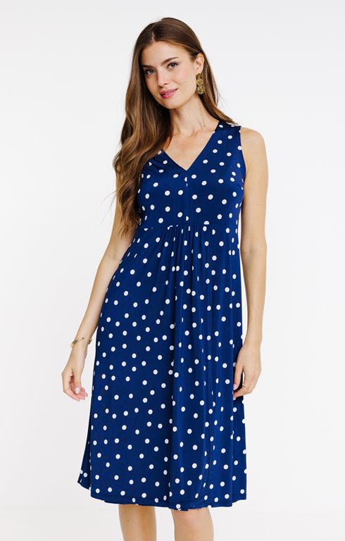 Robe midi à pois
