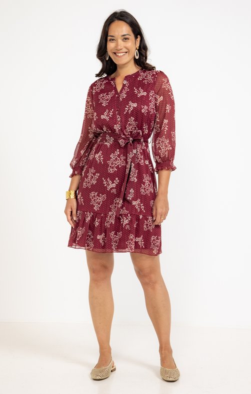 Robe volantée imprimée