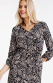 Robe col V avec ceinture